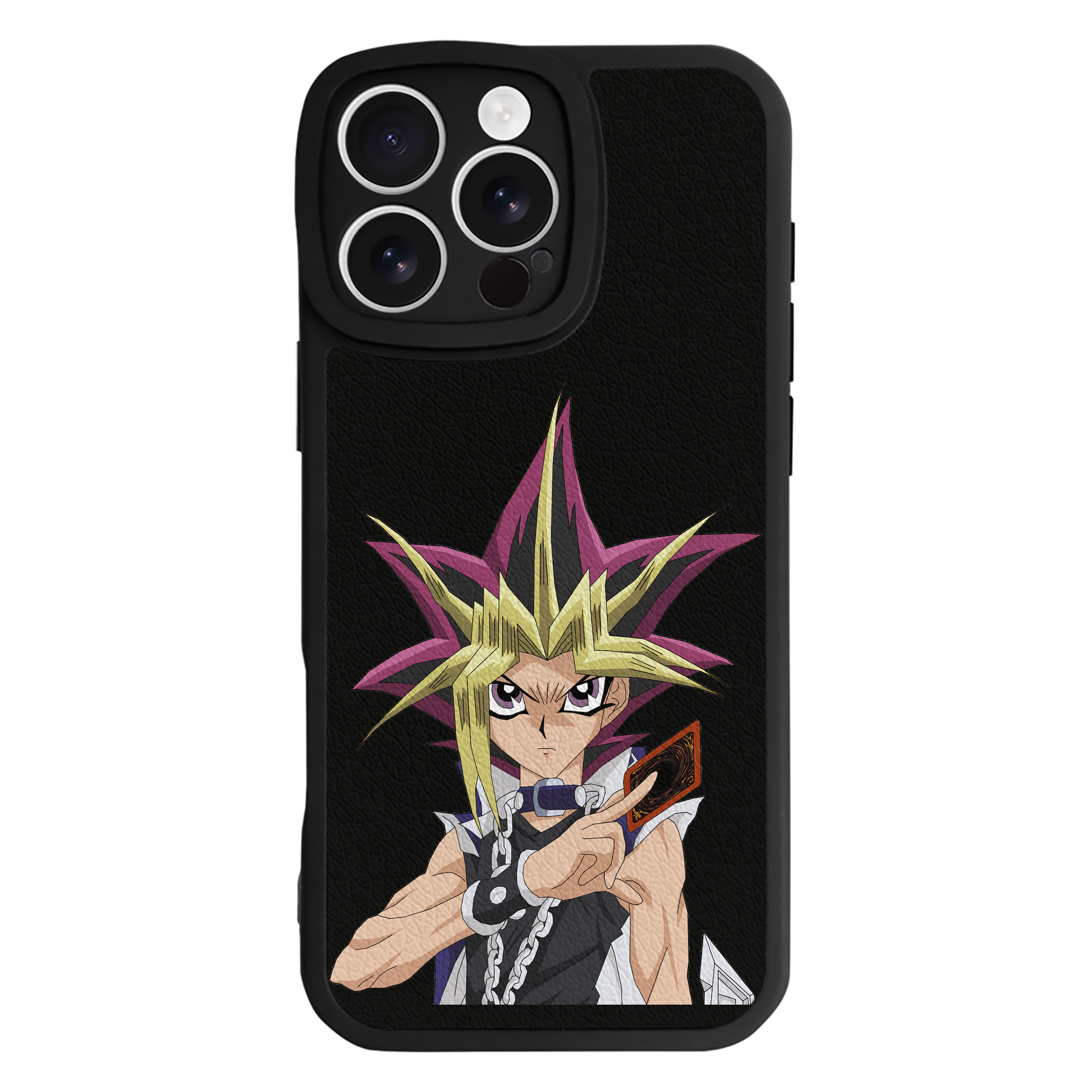 （画像用） 遊☆戯☆王 Yu-Gi-Oh! 【iPhone 16シリーズ対応】シリコンスマホケース（レザー調） 材質：シリコン